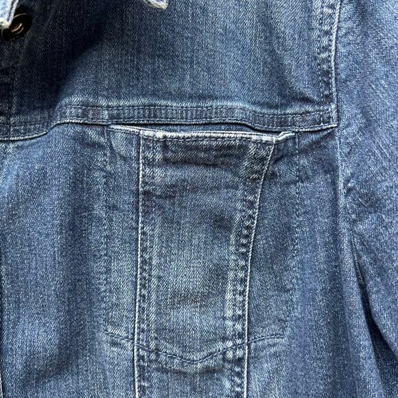 J.Jill Medium Wash Denim Jean Jacket 2X NO SIZE TAG - Picture 4 of 7